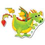 THE LEARNING JOURNEY - Puzzle de podea Dragon Puzzle Copii, piese 12 - 1