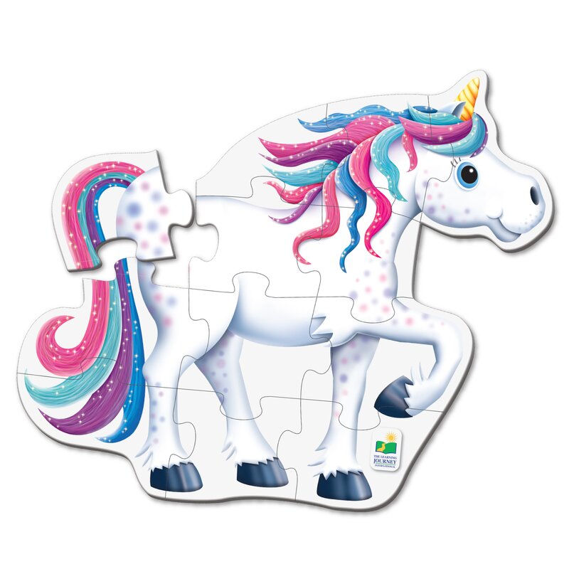 THE LEARNING JOURNEY - Puzzle de podea Unicorn Puzzle Copii, piese 12