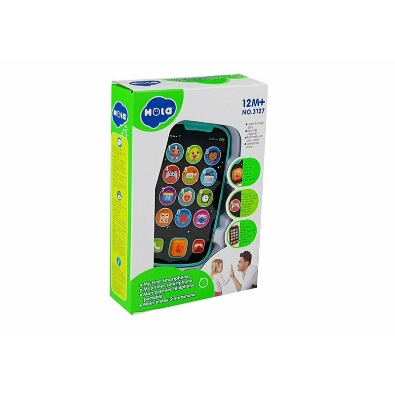 Jucarii bebe - primul meu telefon smart verde cu muzica si lumini