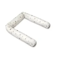 Aparatoare pentru patut, MimiNu, Tip rulou, Cu husa detasabila, Lungime 180 cm, Din bumbac certificat Oeko Tex Standard 100, Leaves