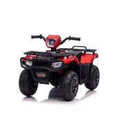 ATV electric copii, Baby Mix, Quad, Pana la 25 kg, Cu 3 viteze, Cu indicator digital al bateriei, Cu sunete si lumini, Sezut confortabil, Cu roti rezistente, 36 luni+, Red