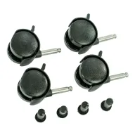 Set 4 roti, Qmini, Compatibile cu patuturile Babyneeds si Qmini, Negru