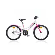 Bicicleta cu pedale, Dino Bikes, Mountain Bike, 20 inch, Pana la 130 cm, White/pink