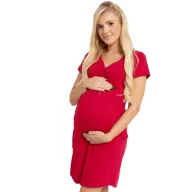 Camasa alaptat, Ismena, Din bumbac, Cu capse pe mijloc, Masura XXL, Burgundy