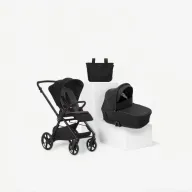 Carucior 2 in 1, Jane, Muum 5, Premium, Cadru din aluminiu, Cu landou, Reversibil, Pana la 22 kg, Conform cu EN 1888-2:2018+A1:2023, Coal