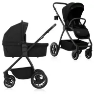 Carucior 2 in 1, Lionelo, Meril, Cu landou si scaun cu dimensiune XL, Reversibil, Cu sistem de ventilatie 3D, Cu accesorii, Pana la 22 kg, Conform cu EN1888-1 EN1888-2, EN1466, Negru