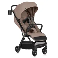 Black Friday - Reduceri Carucior sport, Lionelo, Bess, Sustine 22 kg, 6 luni+, Capotina impermeabila si protectie SPF 50+, Include suport sticla, Pliere cu o singura mana, Maner pentru transport, Bej Promotie