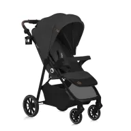 Carucior sport, Lionelo, Emma One, Cu tavita, Suport pahar, Plasa de tantari, Roti EVA, Maner reglabil, Pana la 22 kg, 6 luni+, Conform cu EN1888-1, Gri