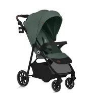 Carucior sport, Lionelo, Emma One, Cu tavita, Suport pahar, Plasa de tantari, Roti EVA, Maner reglabil, Pana la 22 kg, 6 luni+, Conform cu EN1888-1, Verde