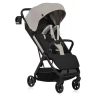 Carucior sport, Lionelo, Julie Air, Greutate redusa - 7.5 kg, Sustine 22 kg, 6 luni+, Capotina impermeabila, Protectie SPF 50+, Include suport sticla, Pliere compacta pentru calatorii, Conform cu EN1888-1 si EN1888-2, Bej