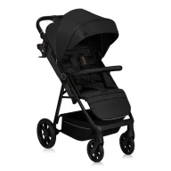 Black Friday - Reduceri Carucior sport, Lionelo, Mira, Maner reglabil in 5 pozitii, Spatar si suport de picioare reglabile, Plasa de tantari si suport biberon incluse, Pana la 22 kg, 6 luni+, Conform cu EN1888-1, EN1888-2, Testare SGS, Negru Promotie