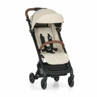 Carucior sport, Petite&Mars, Fly, Pliere compacta, Spatar reglabil pana la pozitie de somn, Suport picioare reglabil, Copertina extensibila cu protectie UPF40+, Suport pahar inclus, Pana la 22 kg, 0 luni+, Bej