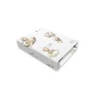 Cearceaf cu elastic, Qmini, Pentru patut 140X70 cm, Din bumbac certificat Oeko Tex Standard 100, Teddy Explorer Beige