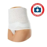 Centura abdominala postnatala, Babyono, Marime L, Pentru sustinerea muschilor abdominali, Reducerea durerilor postoperatorii, Prevenire hernie, Material elastic, Alb