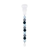 Clema pentru suzeta, Nattou, 100% silicon fara BPA, Cu sistem de prindere la suzeta, Cu margele, 30x7x18 cm, Albastru