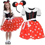 Costum Minnie Mouse, Jokomisiada, Pretty Minnie Girl, Potrivit pentru 120-140 cm, Marime L/XL, Red