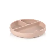 Farfurie BLW, Jane, Din silicon, Cu ventuze, 17 x 17 x 4 cm, Pale