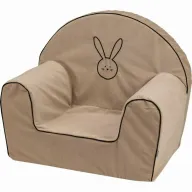 Fotoliu din burete, Bubaba, Bunny, Pentru copii, 9 luni-5 ani, Bej