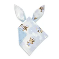 Jucarie textila senzoriala, Qmini, Moale, Cu doua fete, 30 x 30 cm, Din tesatura minky si bumbac, Materiale certificate Oeko Tex Standard 100, Sky Adventure