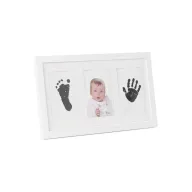 Kit rama foto tripla, Jane, Cu cerneala pentru manuta si piciorus, Non-toxic, White