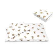 Lenjerie patut cu 3 piese, Qmini, Aurora, Pentru co-sleeper, Din bumbac certificat Oeko Tex Standard 100, Teddy Toys