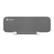 Protectie laterala pat, Lionelo, Lora, Pliabila, Sistem de blocare StandSafe, Geanta de transport inclusa, 105 x 45 cm, Gri