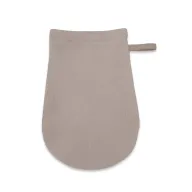 Manusa de baie, Qmini, Pentru bebelusi, 12x21 cm, Din tricot termo-terry din bambus, Materiale certificate Oeko Tex Standard 100, Mocha