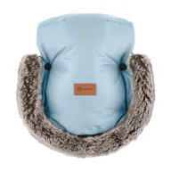 Manusi calduroase pentru carucior, Petite&Mars, Furry, Cu blanita detasabila, Pentru vremea rece, Potrivite pentru orice carucior, Impermeabile, Inchidere prin capse, Sky Whisper