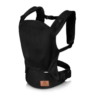 Black Friday - Reduceri Marsupiu ergonomic, Lionelo, Margareet Air, 3 pozitii de purtare, Certificat de Institutul International pentru Displazie de Sold, 4 luni+, Pana la 20 Kg, Material respirabil 3D Air Mesh, Catarama dubla de siguranta, Negru Promotie
