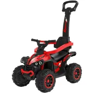 Masinuta de impins, Baby Mix, Mega, Pana la 30 kg, Cu maner de impins, Cu suport picioare, Cu protectii laterale, Cu sunete, 12 luni+, Red