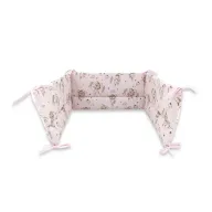 Aparatoare pentru patut, MimiNu, Din bumbac certificat Oeko Tex Standard 100, 180x30 cm, Cu panglici, Design, Little Ballerina Pink
