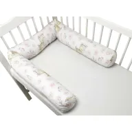 Aparatoare pentru patut, MimiNu, Tip rulou, Cu husa detasabila, Lungime 180 cm, Din bumbac certificat Oeko Tex Standard 100, Sweet Deer Pink