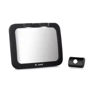 Black Friday - Reduceri Oglinda auto, Jane, Pentru masina, Cu iluminare LED, Include telecomanda pentru pornire si oprire usoara, Din sticla rezistenta la spargere, 28 x 7 x 20 cm, Black Promotie