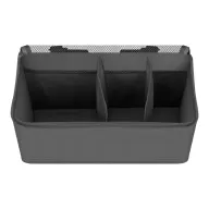 Organizator multifunctional, Lionelo, Sidepocket M, 43x15x23 cm, 3 compartimente, Universal, Constructie ranforsata, Gri