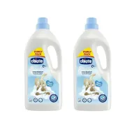 Pachet 2x  balsam concentrat pentru haine, Chicco, fara coloranti si substante nocive, testat dermatologic, 60 de spalari, Sweet Talcum, 0 luni+, 1.5L