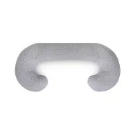 Perna multifunctionala, Ceba Baby, Pentru dureri de spate, somn confortabil si alaptat, Cu bile de silicon si microperle, Husa detasabila din bumbac, 300x30 cm, Oeko-Tex Standard 100, Grey Stars