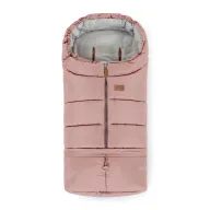 Sac de iarna, Petite&Mars, Jibot, Pentru carucior, landou sau scaun auto, 100x48 cm, Impermeabil, Cu elemente reflectorizante, Extensibil, 3 in 1, Dusty Pink