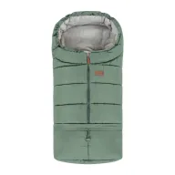 Sac de iarna, Petite&Mars, Jibot, Pentru carucior, landou sau scaun auto, 100x48 cm, Impermeabil, Cu elemente reflectorizante, Extensibil, 3 in 1, Pale Eucalypt