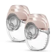 Pompa de san, Lionelo, Fidi Free Slim Duo, Portabila, Cu accesorii, Hands-free, Trifazata, Panou control, Autonomie pana la 3 h, 9 functii de masaj, Silentioasa- 40 db, Capacitate 150 ml, Roz