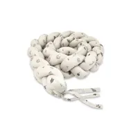 Protectie laterala, MimiNu, Pentru patut, Tip Bumper impletit, Din bumbac, 360 cm, Leaves