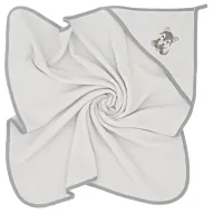 Prosop cu gluga, Qmini, Din bumbac, 80x80 cm, Grey