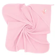 Prosop cu gluga, Qmini, Din bumbac, 80x80 cm, Pink