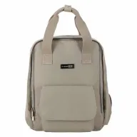Black Friday - Reduceri Rucsac pentru mamici, FreeON, Style, Impermeabil, Cu multiple buzunare, Bine compartimentat, Cu prindere universala de carucior, 28x28x12 cm, Grey/Beige Promotie