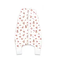 Sac de dormit, MimiNu, Cu picioruse, De iarna, Din bumbac certificat Oeko Tex Standard 100, Cu fermoar pe mijloc, 87 cm, 3 luni -  2.5 ani, 2.5 Tog, Design, Ducklings Powdery Pink