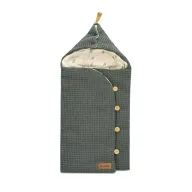 Black Friday - Reduceri Sac de iarna cu gluga, Jane, Mims Plus, Pentru carucior si scoica auto, 88 x 43 cm, Inchidere cu nasturi si fermoar, Botanic Promotie