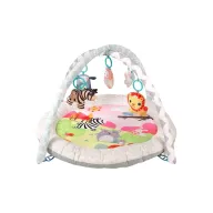 Salteluta interactiva, BabyTrold, Cu sunete si texturi, Contine covoras de joaca, 2 arcade, 5 carlige din plastic, 5 jucarii si 20 de mingi de joaca, 0 luni+, 85x50 cm,Multicolor