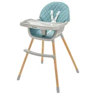 Scaun de masa, Baby Mix, Freja, Multifunctional, Pana la 15 kg, Cu tavita dubla reglabila, Cu suport pentru picioare, Usor de transportat, Conform cu EN 14988+A1:2020-07, 6-36 luni, Green