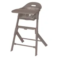 Scaun de masa, Lionelo, Beny, Suport de picioare si tavita ajustabile in 2 pozitii, Insertie moale, Centuri in 3 puncte,  Asamblare rapida, Sustine 15 kg, 6 luni+, Taupe