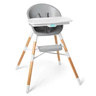 Scaun de masa multifunctional, Skip Hop, Eon, De la 6 luni+, Pana la 36 Kg, 4 moduri de utilizare, Tava detasabila, Suport pentru picioare cu 2 pozitii, Gri