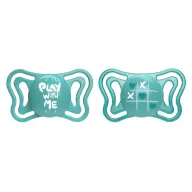 Set 2 suzete bebelusi, Chicco, Physio Forma, Silicon moale, Suprafata Soft Sense, Fosforescente, 16-36 luni, Albastru